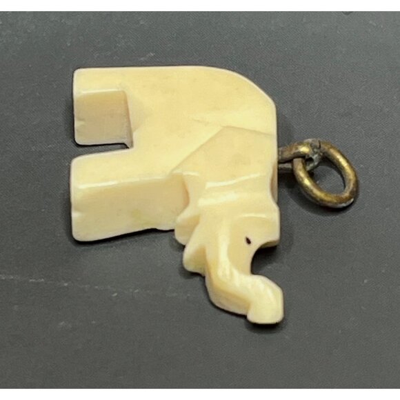 Vintage Miniature Elephant Charm Pendant Celluloid Cracker Jack Prize - Picture 2 of 6